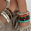 Pulsera Elástica de Moda Transfronteriza Europea y Americana Estilo Ins Diseño de Resina Difuminada Codo Pulsera de Bambú Estampado de Leopardo