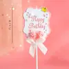 Guirnalda Pastel Marco Espejo Acrílico Decorativo Día de la Madre Letras Escritas a Mano Cumpleaños Pastel de Cumpleaños Enchufe