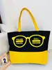 Bolso de Hombro Nuevo Estampado, Bolso de Lona para Mujer de Mano, Bolso Tote Estilo Coreano de Gran Capacidad, Bolso Artístico para Estudiante