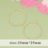 Chapado en oro real de 18 quilates con anillo colgante geométrico redondo gota de agua triángulo colgante para pendientes hechos a mano DIY accesorios colgantes