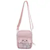 Bolso Cruzado Dulce Pequeño de Hombro Dibujos Animados Nuevo Estilo Pequeño Fresco Bolso de Hombro Estudiante Bolsa Femenina Insignia Moda Transparente Bolso de Dolor Femenino