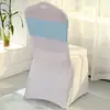 Suprimentos para Hotel, Adereços para Casamento, Tiras Coloridas para Capa de Cadeira, Tiras Elásticas com Decoração de Flor para Encosto de Cadeira