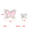 Nuevos Accesorios de Aleación Transfronterizos Vidrio de Colores Moda Mariposa Simple Placa de Diamante Mocha Accesorios de Joyería de Mariposa Accesorios para el Cabello
