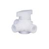 Válvula Esfera de PTFE Três Vias, Resistente a Altas Temperaturas, Resistente à Corrosão, Lubrificação Mecânica de Teflon, Fábrica de Peças de Válvula de Tubo de Forma Especial de PTFE