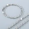 Cadena para Labios Collar Cadena de Acero Inoxidable Conjunto Pulsera de Grano de Café Transfronteriza Nicho Gama Alta Anillos Entrelazados