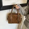 Bolsa de Pelúcia Camurçada Feminina 2026 Nova Popular de Outono Versátil Bolsa de Mão Bolsa Almofada Textura de Alto Padrão Bolsa Transversal para o Dia a Dia