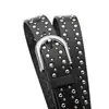 Cinturón de Cuentas de Nuevo Estilo para Mujer, Diseño de Cuentas Transfronterizo, Cinturón de Cuero para Mujer Estilo Occidental de Moda de Venta Caliente, Elegante Cinturón Sencillo con Hebilla de Pin