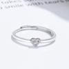 Plata de Ley S925 2025 Nuevo Anillo de Amor Simple Versátil Diseño Nicho Incrustado de Diamantes Estilo ins Anillo Elegante