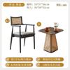 Estilo nórdico cadeira casual casa simples varanda hotel casa casa casa maciça madeira casual rattan cadeira de vime mesa de centro combinação de três peças