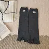 Nuevos Calentadores de Piernas de Punto Hueco para Mujer, Con Etiqueta, Cubre Puños de Campana con Volantes, Calentadores de Piernas Holgados Estilo Universitario, Dropshipping