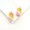 Pingente de Resina Rosa Concha Sorvete Nuvem Cogumelo Charme DIY Chaveiro Fofo Pingente Material Acessórios