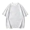Camiseta Americana Pesada de Manga Corta para Hombre, Camisa Básica Holgada, Ropa Nueva de Verano 2025
