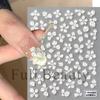 BELLEZA COMPLETA Pegatinas Nuevas para Arte de Uñas Transfronterizas Flores Cristal Gelatina en Relieve Penetrante Hielo Flor de Cuatro Pétalos Pegatinas para Arte de Uñas