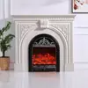 Gabinete de Chimenea Estilo Francés, Repisa de Chimenea, Decoración Vintage para Entrada, Villa Estilo Europeo, Sala de Estar de Moda Estilo Americano, Gabinete Decorativo Falso de Chimenea