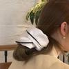 Y Mo ~ Avanzado ~ Casero Satén Blanco Lazo Gordo Simple Anillo de Tripa Anillo de Tripa Súper Nueva Corea del Sur Accesorios para la Cabeza Accesorios para el Cabello