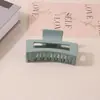 Pinza para el Cabello Mate Transfronteriza Tipo Pinza de Tiburón con Acabado de Alta Gama, Pinza de Garra Rectangular Simple de 13 cm, Tamaño Grande para Cabello Grueso, Accesorio para el Cabello para Mujer
