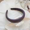 Corea del Sur Nuevo Estilo Elegante PU Cuero Esponja Diadema de Ala Ancha Parte Superior Craneal Alta Moda Diadema de Cuero Imitación Alta Cool Accesorios para el Cabello para Mujeres