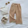 Calça Flare Infantil para Meninas Roupa de Outono Estilosa Slim Fit Calças Casuais Outono/Inverno Crianças Maiores Calça Flare Outerwear Calças Longas Versáteis