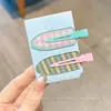 Pinzas de pelo florales de colores estilo coreano, pinzas elegantes y exquisitas para flequillo lateral, pasadores de lazo lindos para niñas