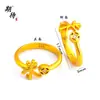 Anillo con un Apellido Aleatorio de los Cien Apellidos Familiares, Enviado con un Apellido Aleatorio, Diseño de Nicho, Moderno, Sencillo, Alto Valor Estético, Anillo Ajustable con Diseño de Moneda de Cobre
