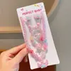 Collar, pulsera, anillo estilo coreano para niños, juego de cuentas de colores, lindos accesorios de princesa para niña, joyería versátil