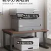 Mesa Estante para Impresora Encimera Doble Capa Escritorio Soporte de Almacenamiento para Horno de Microondas Estante de Escritorio