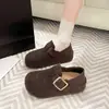 Nuevos zapatos casuales para mujer, mocasines planos sin cordones para otoño e invierno, que aumentan la altura, 2026, mocasines planos versátiles sin cordones