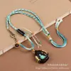 Collar de Buda Turquesa al por mayor para mujer, cadena para suéter versátil, collar de cuentas de estilo étnico, joyería de cadena para clavícula