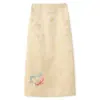 Ropa Femenina Estilo Chino Nuevo, Conjunto de Top y Falda Jacquard Bordado con Botones de Satén de Gama Alta N6026