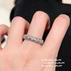 Anillo de Círculo Esquina Gemado Dibujado con Alambre Vintage Anillo Retorcido de Circonita Chapado en Oro Vintage de 18 Quilates