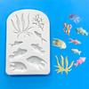 Wow Set Océano Molde para Pastel Cola de Sirena Concha Estrella de Mar Caballito de Mar Fondant Chocolate Molde de Silicona