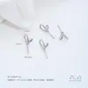 Colgante de Corazón, Estrella de Cinco Puntas, Trébol y Corona Chapado en Oro Blanco de 14K con Circonia Incrustada y Soporte para Pin de Perla Accesorios Hechos a Mano para DIY
