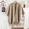 Chal Casual de Pintura a Tinta para Mujer, Chaqueta Capa Elegante y de Moda, Bufanda Elegante de Imitación Cachemir para Otoño e Invierno