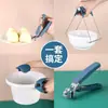 Pegador de tigela de aço inoxidável, levantador de tigelas e pratos de cozinha, levantador de pratos doméstico, luvas resistentes ao calor, conjunto de três peças anti-escaldante
