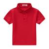 Camiseta de manga corta de color sólido para niños y niñas de verano, chaqueta, moda infantil, solapa, manga corta, ropa de clase de jardín de infantes y primaria al por mayor