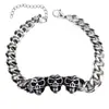 Pulsera Punk de Calavera Personalizada para Hombre Transfronteriza, Estilo Callejero Retro de Moda, Hebilla Lisa, Accesorio de Moda, Fabricante