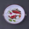 Vajilla de Melamina Imitación Porcelana Plato de Pescado Plato de Cena Plato Redondo de Melamina Plato de Fruta 7 pulgadas 8 pulgadas Calcomanía Blanca Plato Hondo