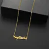 Colar de Aço Inoxidável Simples Transfronteiriço 12 Constelações Europeu e Americano 18K Versátil Retro Pingente de Constelação em Inglês Joias Atacado