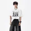 Camiseta Genial de Manga Corta Estilo Retro Americano para Hombres y Mujeres, Top Holgado de Cuello Redondo Streetwear, Ropa de Verano Oversize High Street para Jóvenes