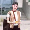 Caramelo Cacao ~ Bufanda Larga de Lunares Marrones para Mujer Nueva Bufanda Correa Fina para el Cuello Accesorios Cinta de Gasa Marrón