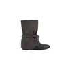 Botas de plataforma con cordones, patchwork, plisadas y apiladas para mujer, estilo mismo que Grape Mom, botines vintage de punta, botas de montar hasta la pantorrilla