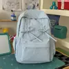 Mochila Escolar de Nuevo Estilo para Niñas, Estudiantes de Primaria, Diseño de Lazo con Cordón Plisado, Mochila de Viaje, Mochila para Mujeres