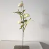 Flores de Rosa Simuladas con Borde Enrollado para Hotel, Casa de Huéspedes, Decoración de Arreglo Floral de Escritorio para el Hogar, Materiales Florales para Fondo de Boda, Accesorios para Festivales