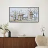 Esquina de CampoSeine Pintura Abstracta Estilo Vintage para Sala de Estar Pintura para Entrada de Hotel Arte para Villa Pintura Decorativa Hecho a Medida