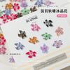 Joyería para Uñas Hielo Transparente Pegamento Suave Flor Mixta Colorida Estéreo Gelatina Hielo Cristal Lirio DIY Resina Accesorios para Arte de Uñas
