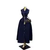 Moda Femenina Transfronteriza Europea y Americana Verano 2026 Nuevo Estilo Elegante Cuello Solapa Botones Cinturón Atado Vestido Largo de Mezclilla