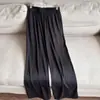 Pantalones de pierna ancha de seda nuevos 2026, Pantalones casuales de pierna recta con cintura elástica, Venta al por mayor H03EK2616