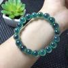 Pulseira de Círculo Único de Ágata Coração Açúcar Verde Natural para Mulheres Pulseira de Ágata Calcedônia Pulseira de Cristal para Mulheres Joias da Moda Única