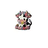 Broche de Metal con Guirnalda de Flores de Dibujos Animados, Accesorio para Bolso de Aleación de Vaca con Flores Frescas, Nueva Decoración para Ropa Lacada, En Stock