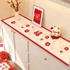 Mantel para Mesa Aparador de Año Nuevo 2026 Modelo Nuevo Año del Caballo Alfombrilla Protectora para Encimera de Mueble de TV Alfombrilla Roja Anti-Suciedad para Zapatero para el Año Nuevo